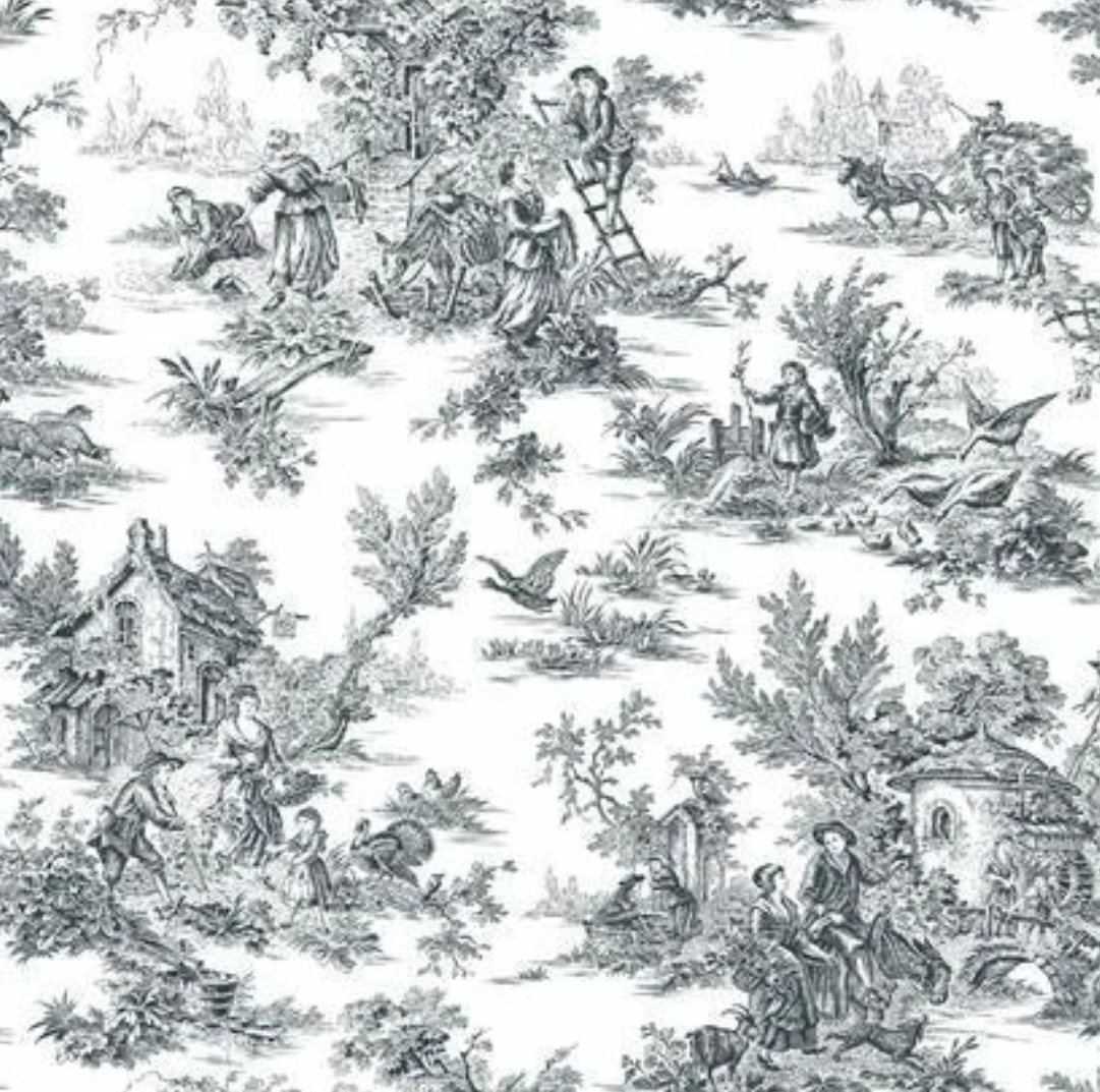 Toile Resource Library Old World Toile Wallpaper - Blue – US Wall