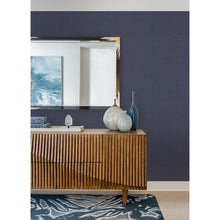 Load image into Gallery viewer, Claremont Indigo Faux Grasscloth Wallpaper