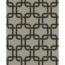 Load image into Gallery viewer, Waldorf Charcoal Flocked Links Wallpaper