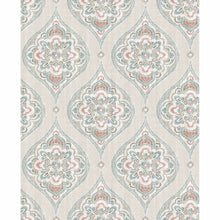 Load image into Gallery viewer, Adele Teal Damask Wallpaper