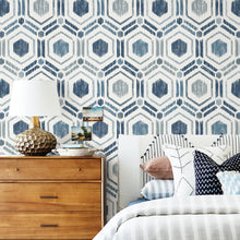 Load image into Gallery viewer, Borneo Geometric Grasscloth Wallpaper