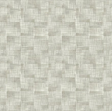 Load image into Gallery viewer, This compelling contemporary wallpaper adds serious dimension to your space. The fine woven grids of taupe, off-white and ...