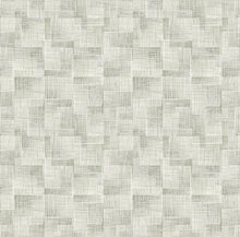 Load image into Gallery viewer, This modern, textural wallpaper is simultaneously soothing and stimulating. Fine woven grids in shades of cream, taupe and...