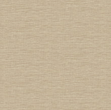 Load image into Gallery viewer, This faux linen wallpaper provides a warm, earthen touch to your interiors. The blend of golden taupe, beige and brassy hu...