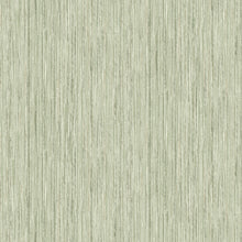 Load image into Gallery viewer, Bring a luxurious and earthen look to your walls with this faux grasscloth design. Vertical strips of cream and sage green...