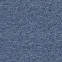 Load image into Gallery viewer, Dress your home with the classic textures of faux fabric wallpaper! This indigo base is accented with dark navy stitching ...