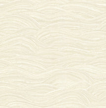 Load image into Gallery viewer, Create a soothing retreat for yourself with this creamy and dreamy wallpaper. The curling, etched waves are reminiscent of...