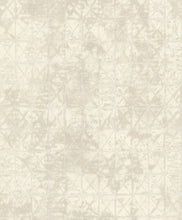 Load image into Gallery viewer, This geometric design will add antique charm to your walls! A grid of cream-colored triangular tiles is accented with off-...