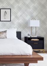 Load image into Gallery viewer, Zag Modern Plaid Wallpaper