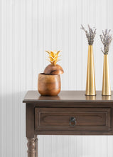 Load image into Gallery viewer, Murph White Beadboard Paintable Wallpaper