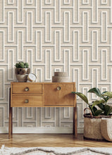 Load image into Gallery viewer, Henley Geometric Grasscloth Wallpaper