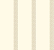 Load image into Gallery viewer, Greek key meander stripes coral metallic