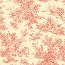 Load image into Gallery viewer, toile de jouy scenic Victorian vintage historical mink cream indigo teal grape