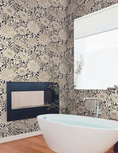 Load image into Gallery viewer, Wood Block Blooms Wallpaper