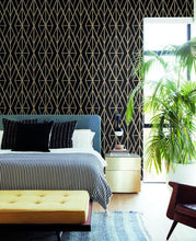 Load image into Gallery viewer, Riviera Bamboo Trellis Wallpaper