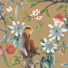 Load image into Gallery viewer, wallpaper, wallpapers, leaves, branches, flowers, floral, lemur