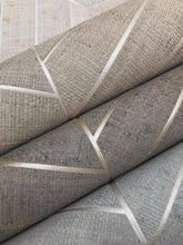 Load image into Gallery viewer, Hexagram Wood Veneer Wallpaper
