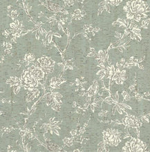 Load image into Gallery viewer, Cork gray grey aqua branch bird birds leaf leaves