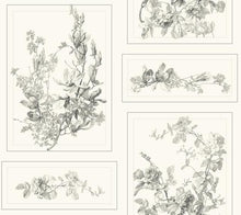 Load image into Gallery viewer, sunny grey mustard gold botanical prints leaf leaves branches flowers floral buds blossoms