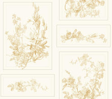 Load image into Gallery viewer, sunny grey mustard gold botanical prints leaf leaves branches flowers floral buds blossoms
