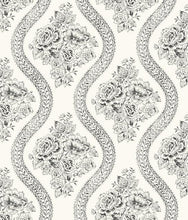 Load image into Gallery viewer, removable wallpaper cupola rainy days Sunday stroll mustard bright days navy taupe grey cream aqua seafoam tattersall lace...