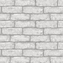Load image into Gallery viewer, Cambridge Brick Grey Peel & Stick Wallpaper