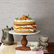 Load image into Gallery viewer, Tibetan Grasscloth Silver Peel & Stick Wallpaper