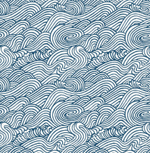 Load image into Gallery viewer, Navy Saybrook Peel & Stick Wallpaper