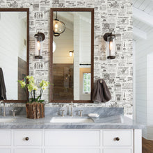 Load image into Gallery viewer, Charcoal Published Peel & Stick Wallpaper