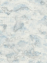 Load image into Gallery viewer, Pattern Coastal Map's geography inspires a swirling watercolor map of the globe, highlighting coastal features.
