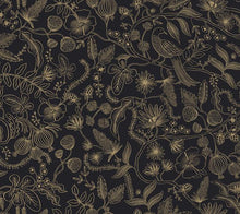 Load image into Gallery viewer, The intricate linework of the two-color Aviary print was originally created from a pen-and-ink drawing. Named for the bird...