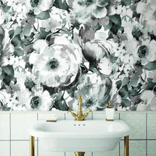 Load image into Gallery viewer, WATERCOLOR FLORAL PEEL & STICK WALLPAPER MURAL