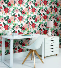 Load image into Gallery viewer, POPPY FLORAL PEEL & STICK WALLPAPER
