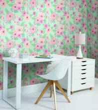 Load image into Gallery viewer, POPPY FLORAL PEEL & STICK WALLPAPER