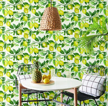 Load image into Gallery viewer, LEMON ZEST PEEL & STICK WALLPAPER