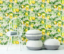 Load image into Gallery viewer, LEMON ZEST PEEL & STICK WALLPAPER