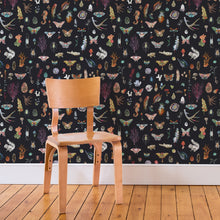 Load image into Gallery viewer, Specimens Wallpaper in Black