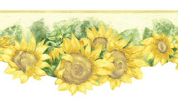 sunflower border wallpaper