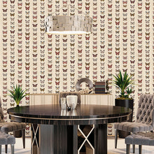 Load image into Gallery viewer, Jewel Butterflies Stripe Wallpaper