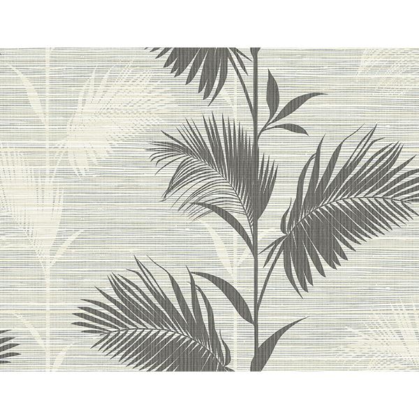 Away On Holiday Black Palm Wallpaper