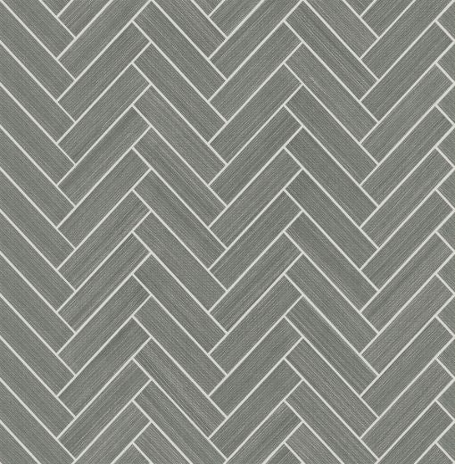 Herringbone Inlay - Lunar Grey & Metallic Silver