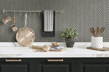 Load image into Gallery viewer, HERRINGBONE INLAY PEEL AND STICK WALLPAPER