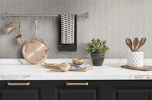 Load image into Gallery viewer, HERRINGBONE INLAY PEEL AND STICK WALLPAPER
