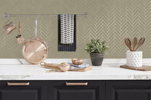 Load image into Gallery viewer, HERRINGBONE INLAY PEEL AND STICK WALLPAPER
