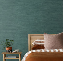Load image into Gallery viewer, SAYBROOK FAUX RUSHCLOTH PEEL AND STICK WALLPAPER