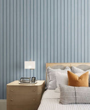 Load image into Gallery viewer, FAUX WOODEN SLATS PEEL AND STICK WALLPAPER