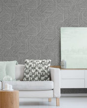 Load image into Gallery viewer, ETCHED GEOMETRIC PEEL AND STICK WALLPAPER