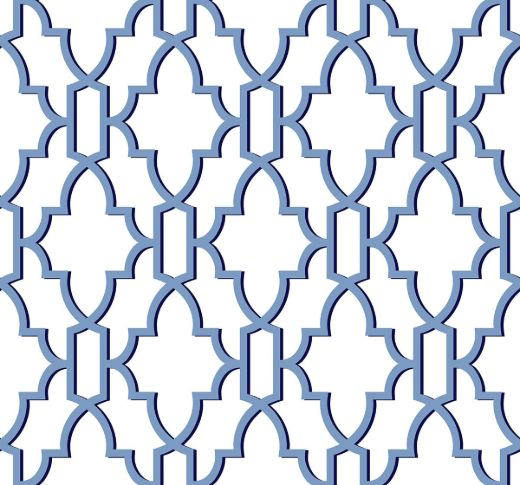 Coastal Lattice - Riviera Blue