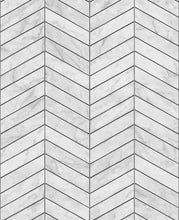 Load image into Gallery viewer, MARBLED CHEVRON PEEL AND STICK WALLPAPER