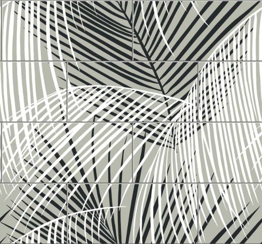 Palm Tile - Ebony & Fieldstone
